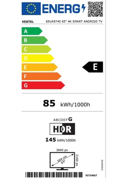 65UA9740 65'' 164 Ekran Uydu Alıcılı 4K Ultra HD Smart Android LED TV