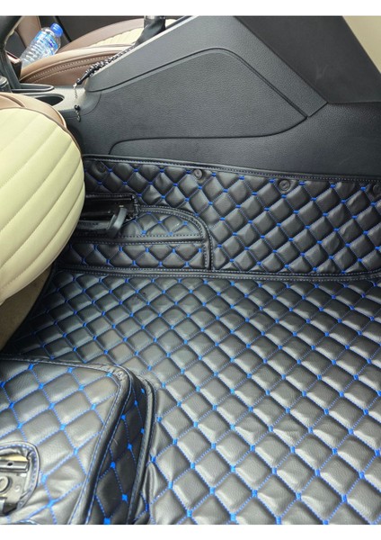 Seat Arona 2017-2024 Siyaha Mavi Renk 8d Premium Araca Özel Yeni Nesil Havuzlu Deri Oto Paspas modelleri