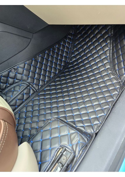 Seat Arona 2017-2024 Siyaha Mavi Renk 8d Premium Araca Özel Yeni Nesil Havuzlu Deri Oto Paspas indirimleri