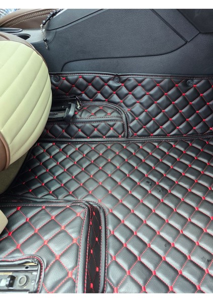 Peugeot Pejo 307 2001-2008 Siyaha Kırmızı Renk Araca Özel 8d Premium Yeni Havuzlu Deri Oto Paspas modelleri