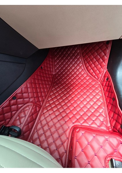 Opel Grandland x 2017-2024 Komple Bordo Renk Araca Özel 8d Premium Yeni Havuzlu Deri Oto Paspas fırsatları