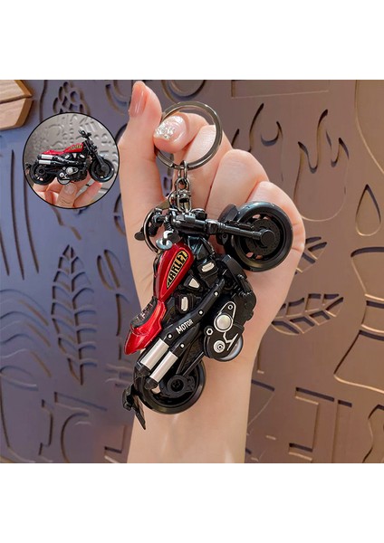 Yaratıcı ve Serin Motosiklet Mini Çocuk Geri Çekin Oyuncak Araba Okul Çantası Anahtarlık (Yurt Dışından) modelleri