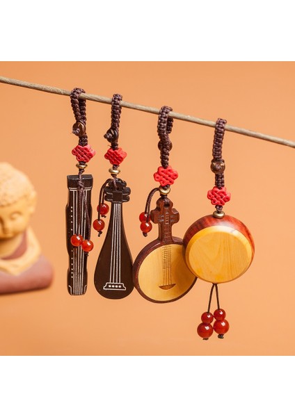 Çin Tarzı Ahşap Müzik Aleti Sırt Çantası Bakır Ahşap El Sanatları Kültürel ve Yaratıcı Ulusal Eğilim Küçük Elemanı Anahtarlık (Yurt Dışından) fiyatları