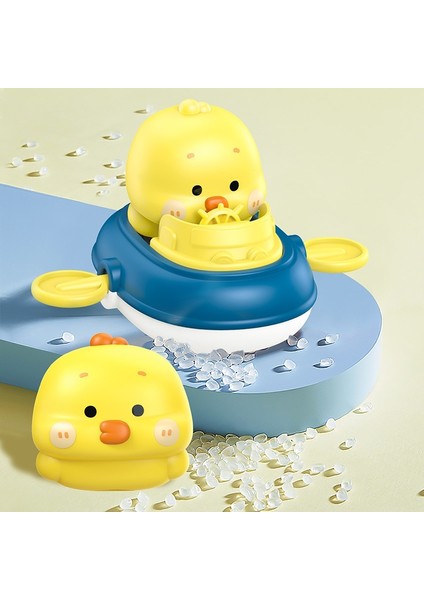 Çocuk Su Banyosu Eser Sarma Lastik Bot Küçük Sarı Ördek Vinil Bebek Yaz Banyosu Bebek Oyuncak (Yurt Dışından)