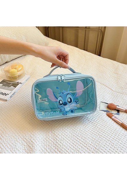 Disney Tatlı ve Sevimli Büyük Kapasiteli Kozmetik Çantası Taşınabilir Seyahat Makyaj Çantası Taşınabilir Şeffaf Saklama Çantası (Yurt Dışından)