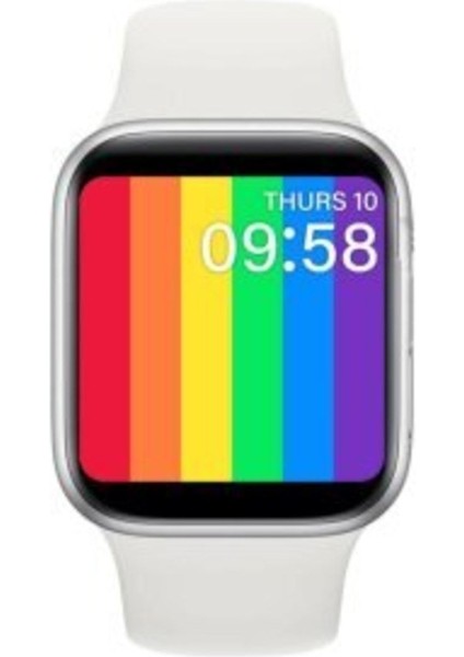 Xiaomi Redmi Note 9 Pro Uyumlu Beyaz Watch 6 Series Akıllı Saat + Siyah Tws I12 Bluetooth Kulaklık