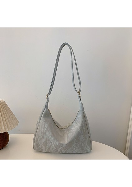 Katı Renk Trendy Yaz Kore Yumuşak Yüzey 2024 Yeni Moda Kolye Kadınlar Için Bir Omuz Koltukaltı Crossbody Tote Çanta Gidip Geliş (Yurt Dışından)