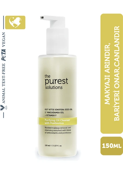 The Purest Solutions Postbiyotik Içerikli Multifonksiyonelarındırıcı Temizleme Yağı  150 ml