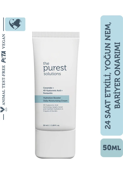 The Purest Solutions, 24 Saat Etkili Günlük Yoğun Nemlendirici Cilt Bakım Kremi 50 ml