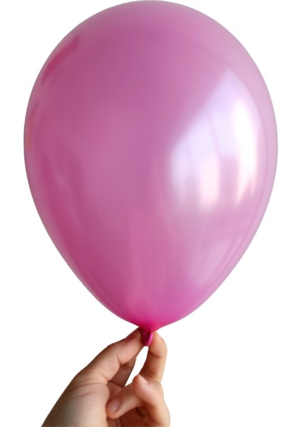 12" 30 cm Metalik Pembe Balon 20'li