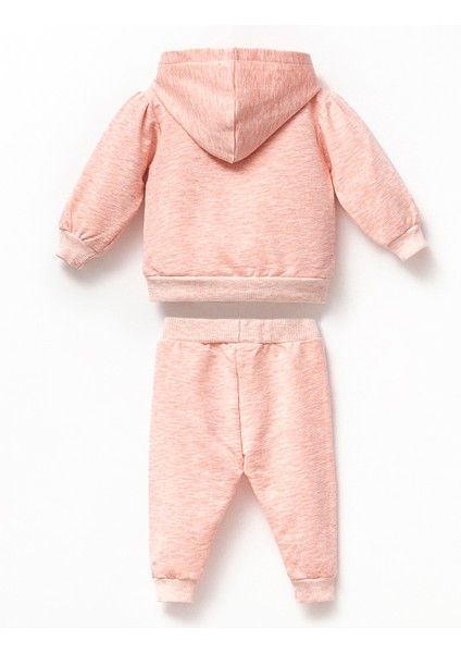 Şardonlu 2 Iplik Kız Bebek Fermuarlı Kapşonlu Pamuklu Alt Üst Takım fiyatları