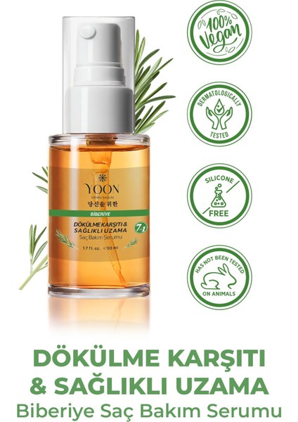 2'li Set 7 Aktifli Biberiyeli Saç ve Saç Derisi Serumu 50 ml x 2 adet