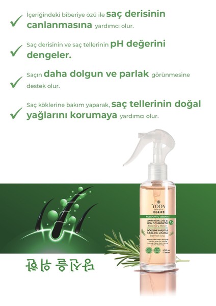 Hızlı Saç Uzatan, Saç Dölüme Karşıtı, 7 Aktifli Biberiyeli Saç Serumu 50 ml - Bakım Suyu 200 ml