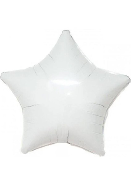 Beyaz Yıldız Folyo Balon 45 cm - Bebek Çocuk Parti Kutlama