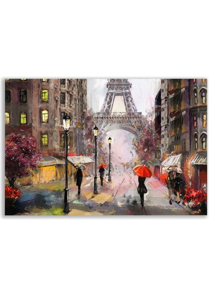 Paris Caddesi Eyfel Kulesi Yağlı Boya Tablosu - FWN134 fiyatları