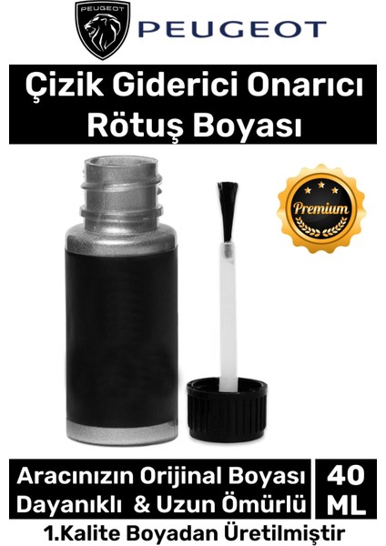 Özel Üretim Suya Dayanıklı Peugeot Marka Uyumlu Çizik Taş Izi Giderici Onarıcı 40ML Oto Rötuş Boyası