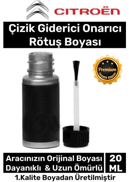 Özel Üretim Suya Dayanıklı Citroen Marka Uyumlu Çizik Taş Izi Giderici Onarıcı 20ML Oto Rötuş Boyası