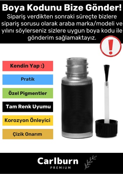 Özel Üretim Suya Dayanıklı Ford Marka Uyumlu Çizik Taş Izi Giderici Onarıcı 40ML Oto Rötuş Boya