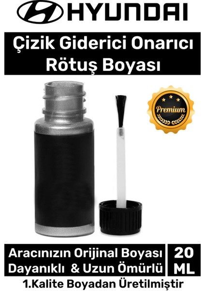 Özel Üretim Suya Dayanıklı Hyundai Marka Uyumlu Çizik Taş Izi Giderici Onarıcı 20ML Oto Rötuş Boyası
