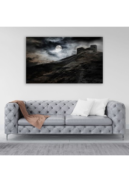 Gece Kale Manzarası Tablosu - BLK102