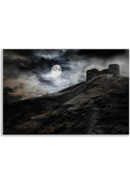 Gece Kale Manzarası Tablosu - BLK102