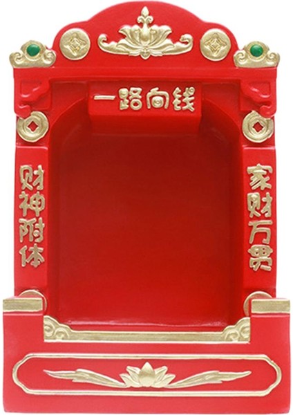 Fengshui Süsleme Minyatür Sunak Tapınağı Sergileme Standı Ev Kırmızı (Yurt Dışından)