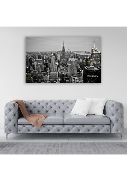 New York Skyline Siyah Beyaz Tablosu - BLK118