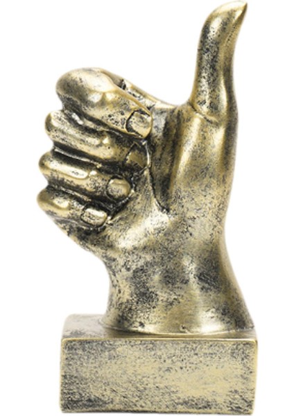 Komik Parmak Hareketi Heykeli Reçine El Heykelciği Masa Oturma Odası Balkon Başparmak Yukarı Altın (Yurt Dışından) fiyatları