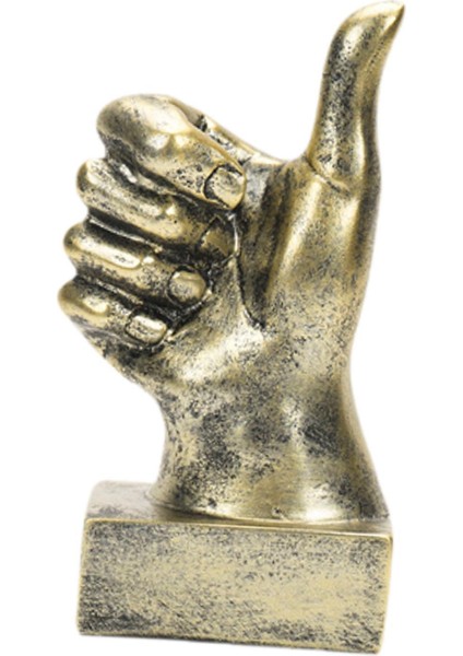 Komik Parmak Hareketi Heykeli Reçine El Heykelciği Masa Oturma Odası Balkon Başparmak Yukarı Altın (Yurt Dışından) modelleri