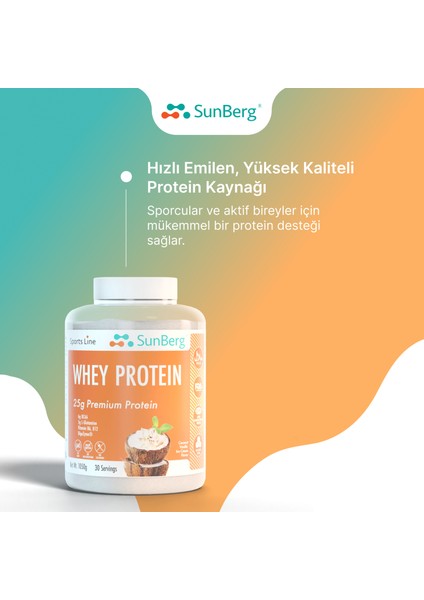 Whey Protein Hindistan Cevizi Aromalı 30 Porsiyon (25 G Protein)