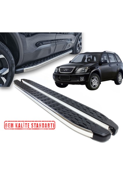 Tiggo 2008 - 2012 Araca Özel Blackline Yan Basamak