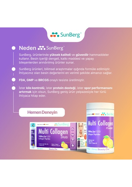 Multi Kolajen 30 Saşe Tip 1, 2, 3, Hyaluronik Asit, Biotin, Çinko