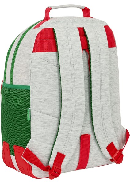 Okul Çantası Benetton Pop Gri (32 x 42 x 15 Cm) (Yurt Dışından)