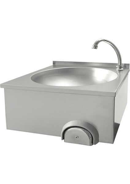 Paslanmaz Çelik Duvar Askı Alçak Sırt Lavabo(Musluklu) 400*400*225MM