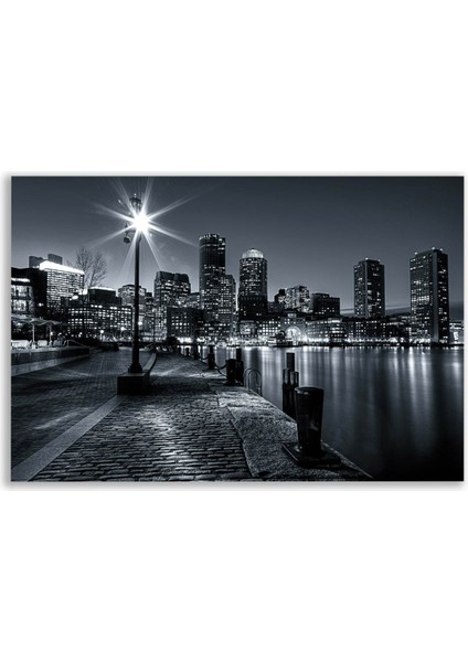 Boston Limanı Siyah Beyaz Tablosu - BLK103