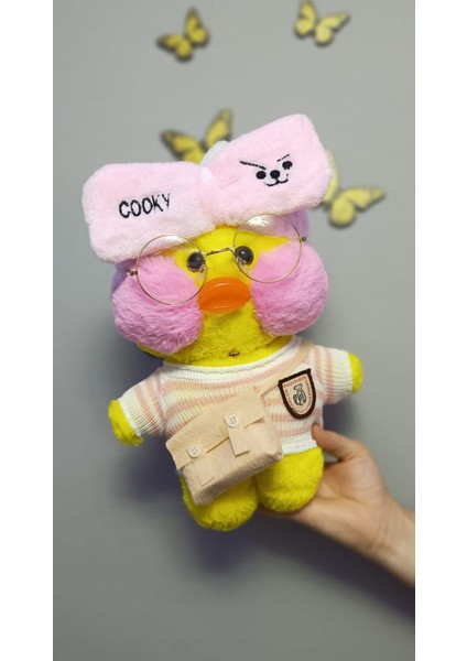 Sekk O Lalafanfan Oyuncak Kıyafetli Gözlüklü Kawaii Hediyelik Peluş Oyuncak