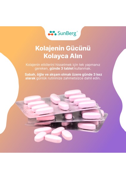 Multi Kolajen 60 Tablet Tip 1, 2, 3, Hyaluronik Asit, Biotin, Çinko