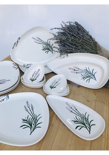Lavanta Kahvaltı Takımı 6 Kişilik 15 Parça