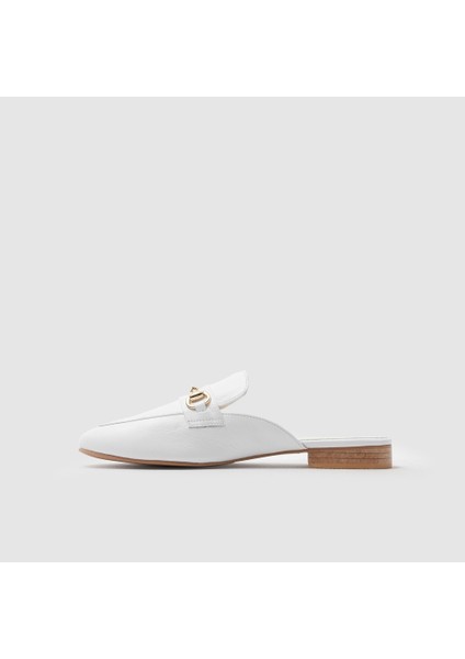 Kadın Loafer Terlik 060113, Beyaz, 36