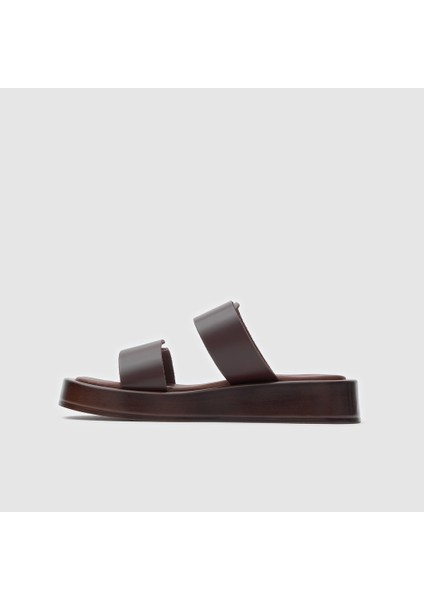 Kadın Comfort Terlik 060215, Koyu Kahve, 36