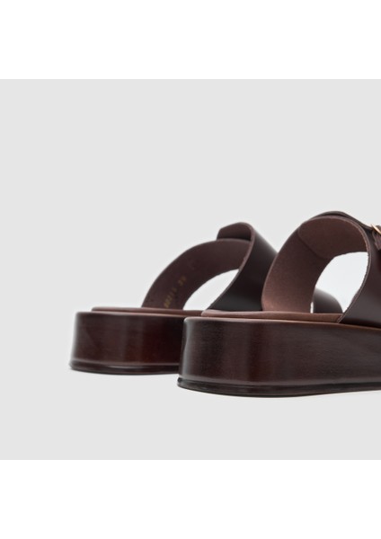 Kadın Comfort Terlik 060215, Koyu Kahve, 36