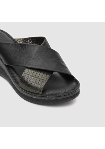 Kadın Dolgu Topuk Terlik 060198, Siyah, 39 modelleri