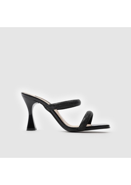 Kadın Iki Bantlı Abiye Terlik 060136, Siyah, 38