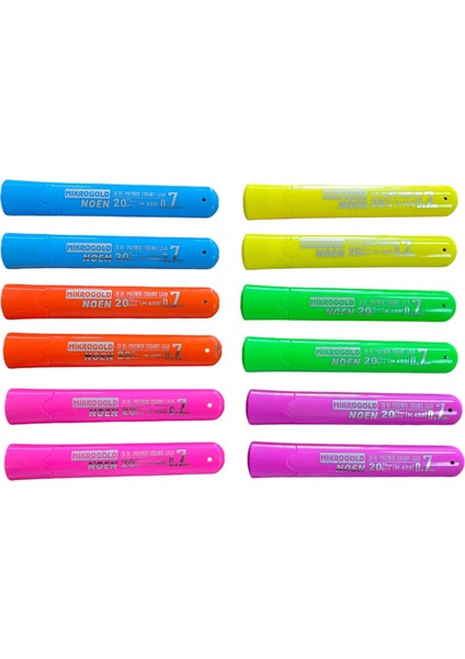 Neon Polimer 0.7 Kalem Ucu 75MM  (12 Adet)