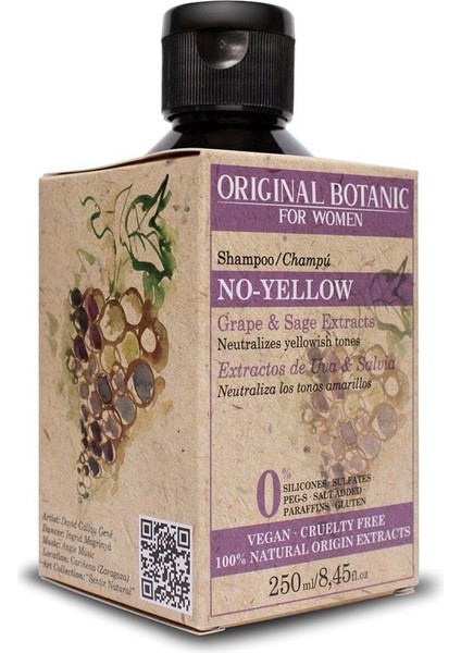 ORIGINAL BOTANIC Sarı Saçlar Için Vegan Mor Şampuan Kadın 250ml