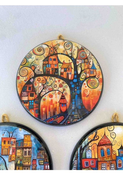 Naif Art Temalı 3 Lü Duvar Süsü fiyatları