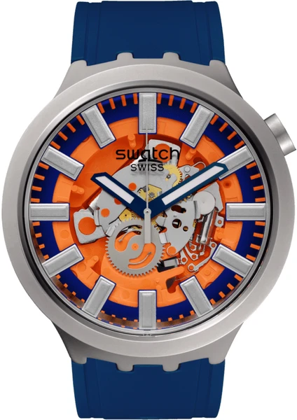 SB07S114 Swatch Orange In The Works Erkek Kol Saati