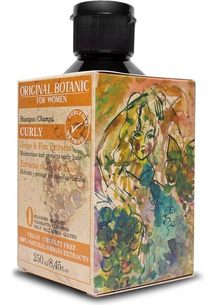 ORIGINAL BOTANIC Kıvırcık Saçlara Özel Vegan Şampuan Kadın 250ml