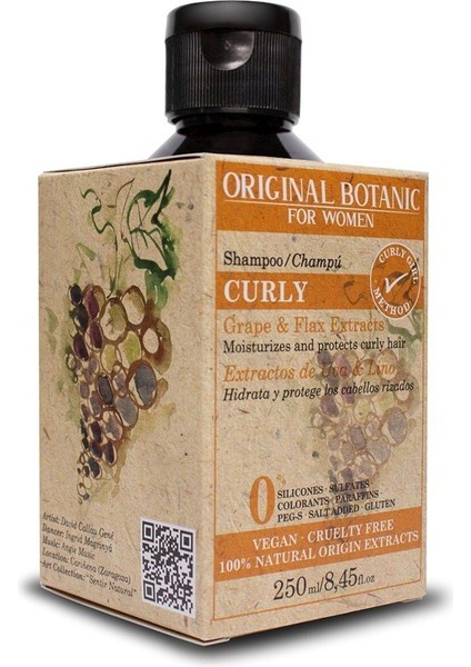 ORIGINAL BOTANIC Kıvırcık Saçlara Özel Vegan Şampuan Kadın 250ml