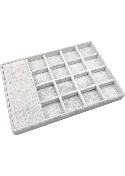 Yerli Üretim Amsterdam Model Süet Kumaş Gri Renk 34/24 Cm Çekmece Ici Takı Standı modelleri